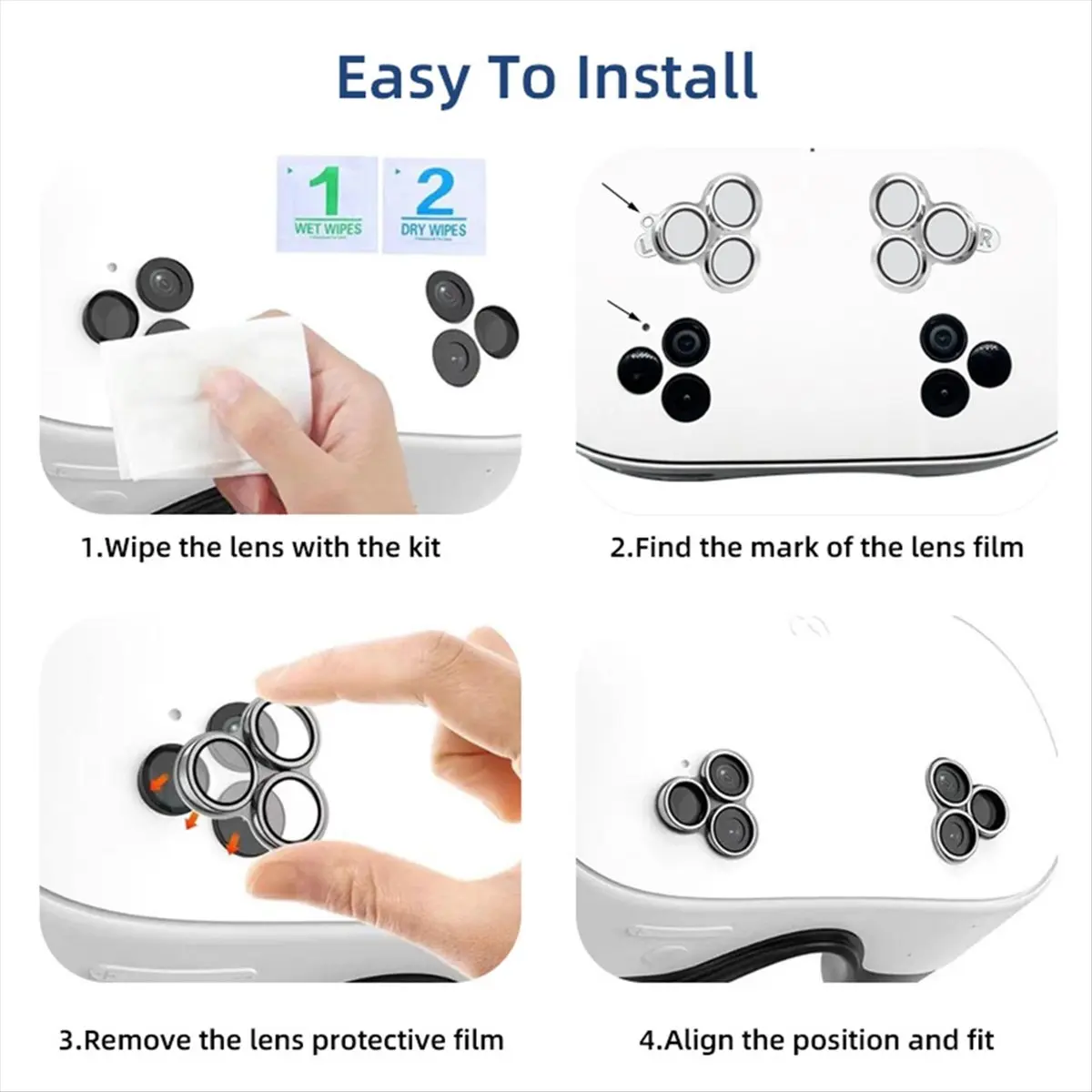 Y60A NEW-VR Glasses Lens Protector Film for Meta Quest 3S Anti-Scratch Len Protective Film Quest 3S Tempered Glass Lens Cover B