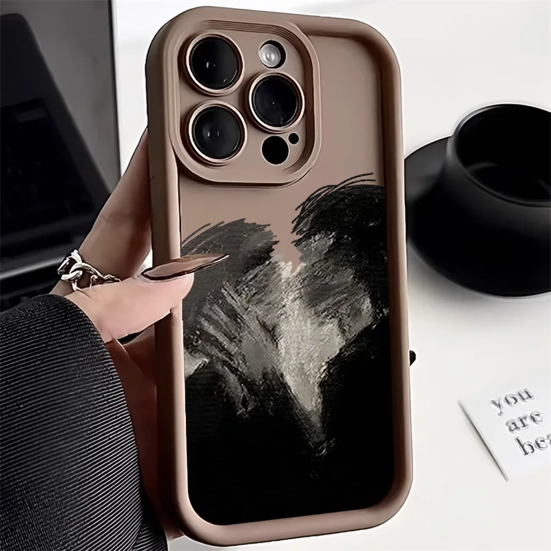 

Oil Painting Art Phone Case For iPhone 16 15 Pro Max 14 13 12 11 Pro Max XSMax XR X 7 8 Plus SE 2020 Shockproof Soft Matte Cover