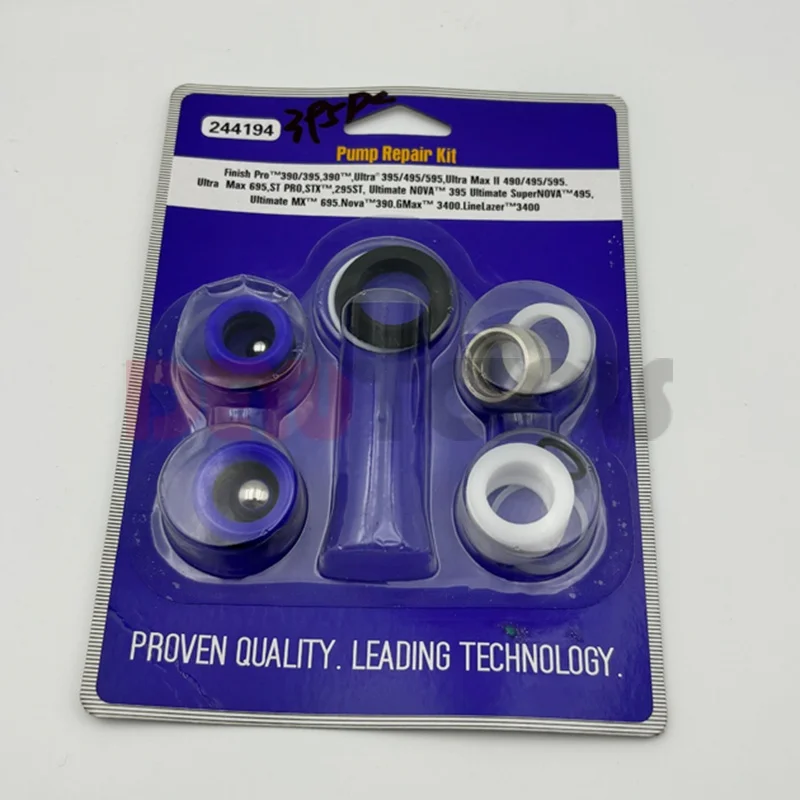 Sprayer Pump Repair Kit 244194, Seal for Models 390 395 490 495 595, High-Quality Plastic, Smooth Finish, Durable Replacement Pa