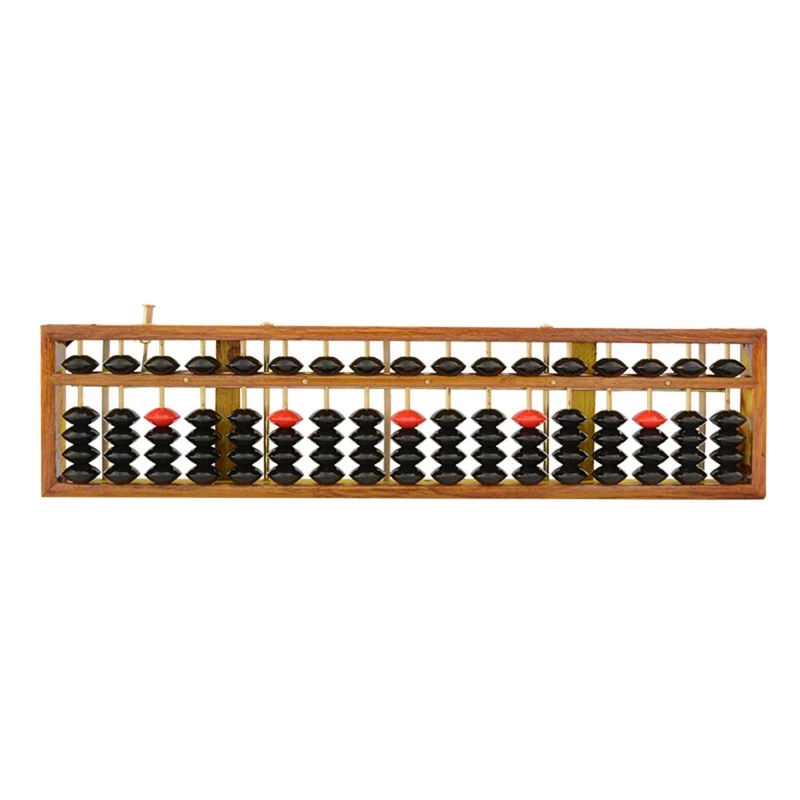 Portable Wooden Abacus Chinese Abacus Calculator 13 Column 15 Column 17 Column Toddler Counting  for Kid Students