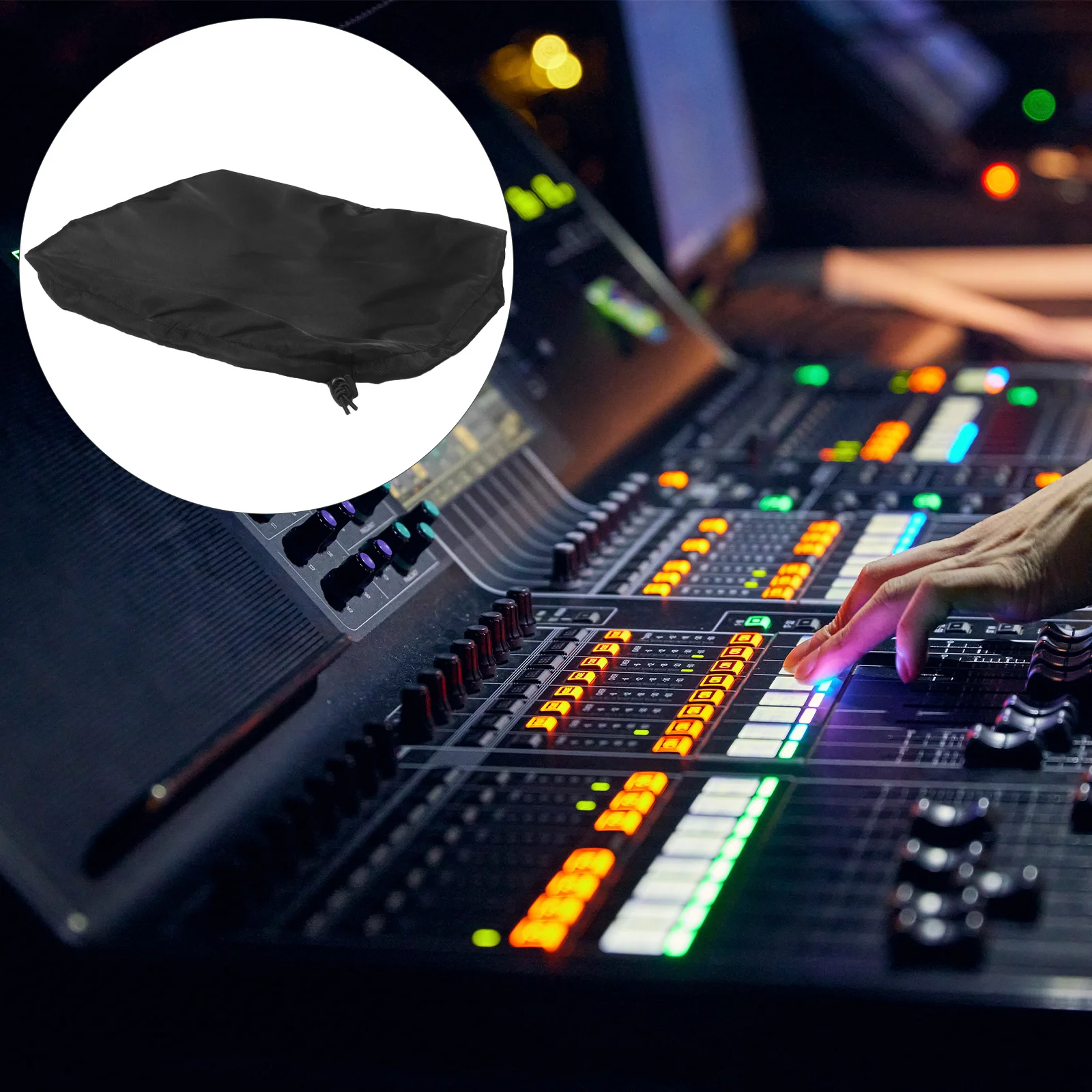 

Reusable Waterproof Audio Mixer Cover Universal Black Nylon 330x295x50mm Protective Sleeve Studio Recording Console Equipment