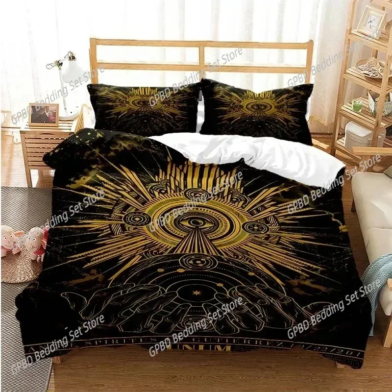 Masonic Freemason Illuminati  Comfortable Duvet Quilt Cover Pillowcase Bedding Set Children Bedroom Decoration Home Textile