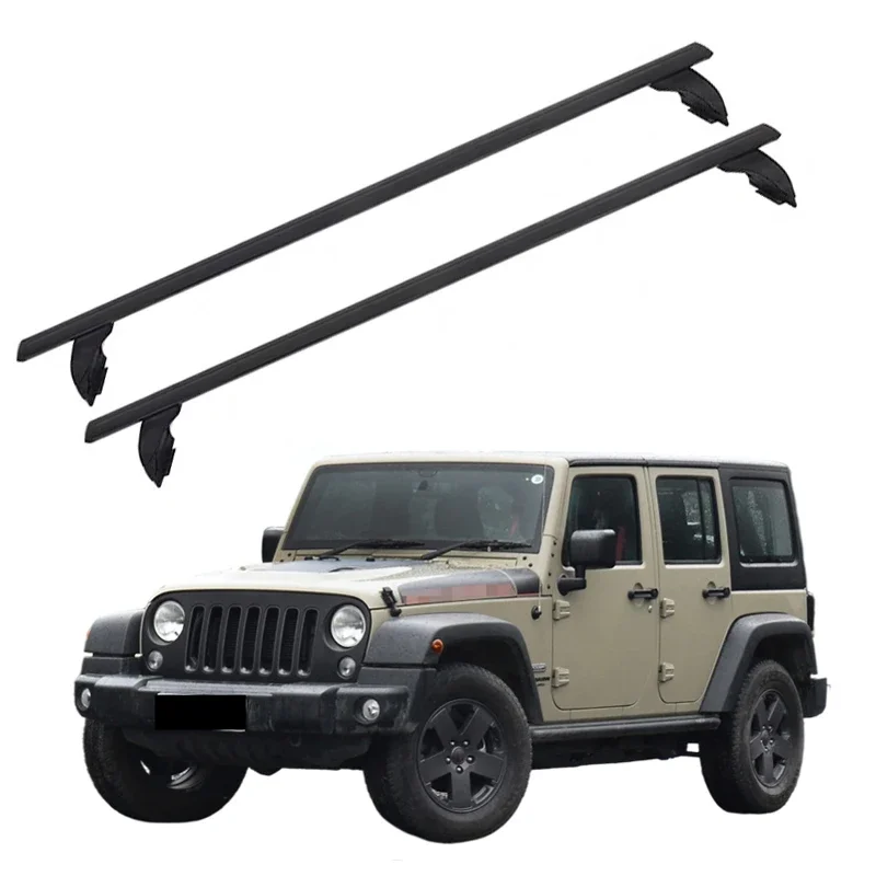 

no noise high quality aluminum luggage bar car Roof Rack For Jeep Wrangler JK 4 door Sahara Rubicon 2008-2017 custom