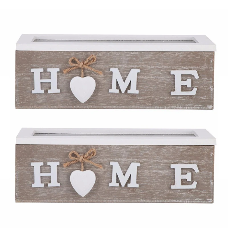 

2X Storage Box Tea Bag Jewelry Organizer Storage Box Desktop Container Remote Control Holder Jewelery Box