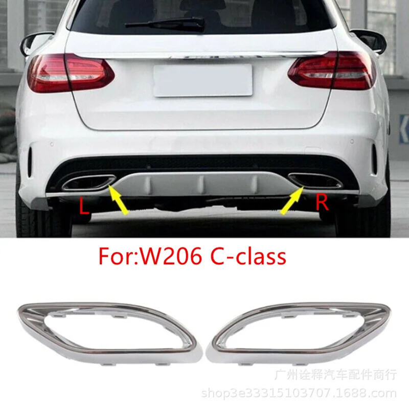 A2068858303 A2068858403 OEM Exhaust Tailpipe Cover Trim Strip Plating for Mercedes-Benz W206 C180 C200 C260 C300 Left or Right
