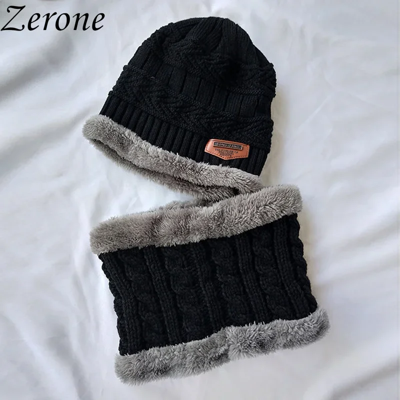 Boys Winter Hats and Scarves Set Boys Girls Add Thick Hats and Necklaces In Autumn Cute Baby Hats for Children Ages3-8Years