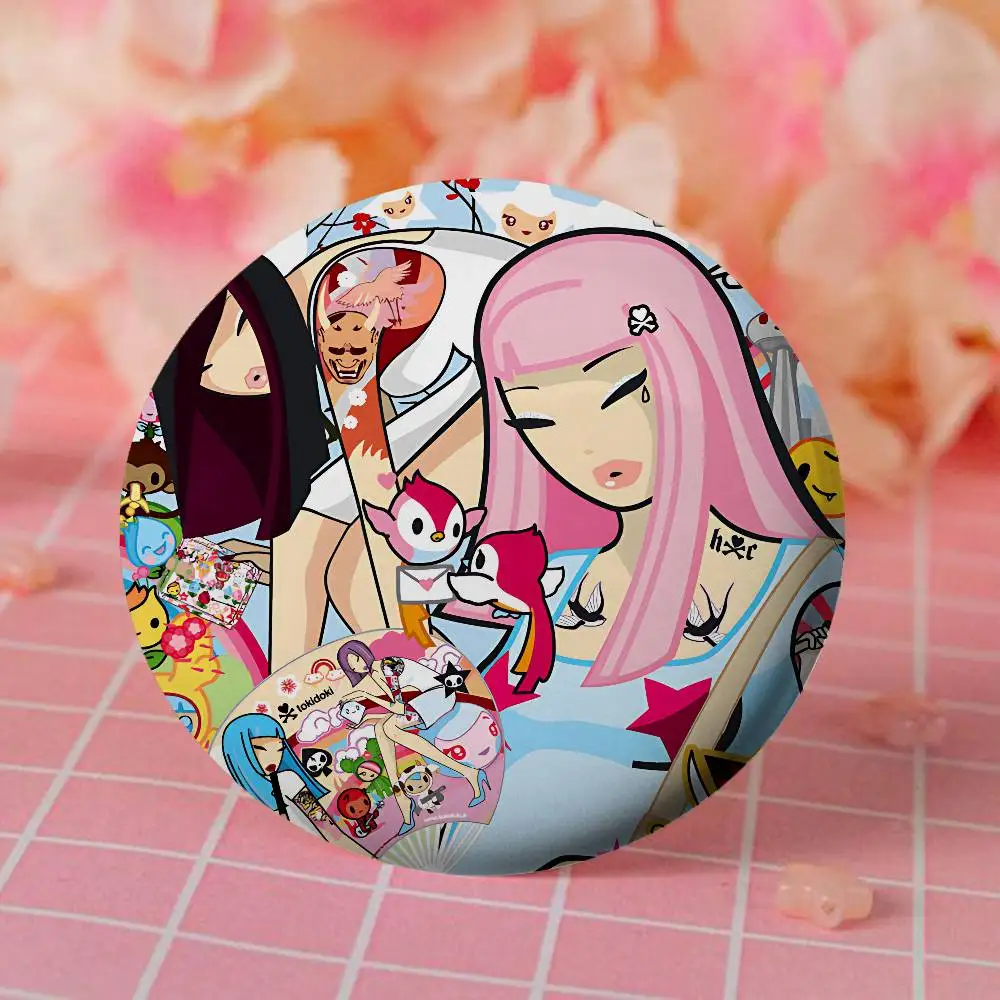 T-Tokidoki Enamel Pins Handmade Round Brooch L Killer Yagami Light Cosplay Badge Backpacks Jewelry Gifts