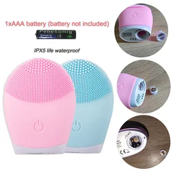 Electric Facial Cleanser Silicone Cleansing Brush Face Pore Deep Blackhead Washing Makeup Remover Foaming Brush Sonic Massager