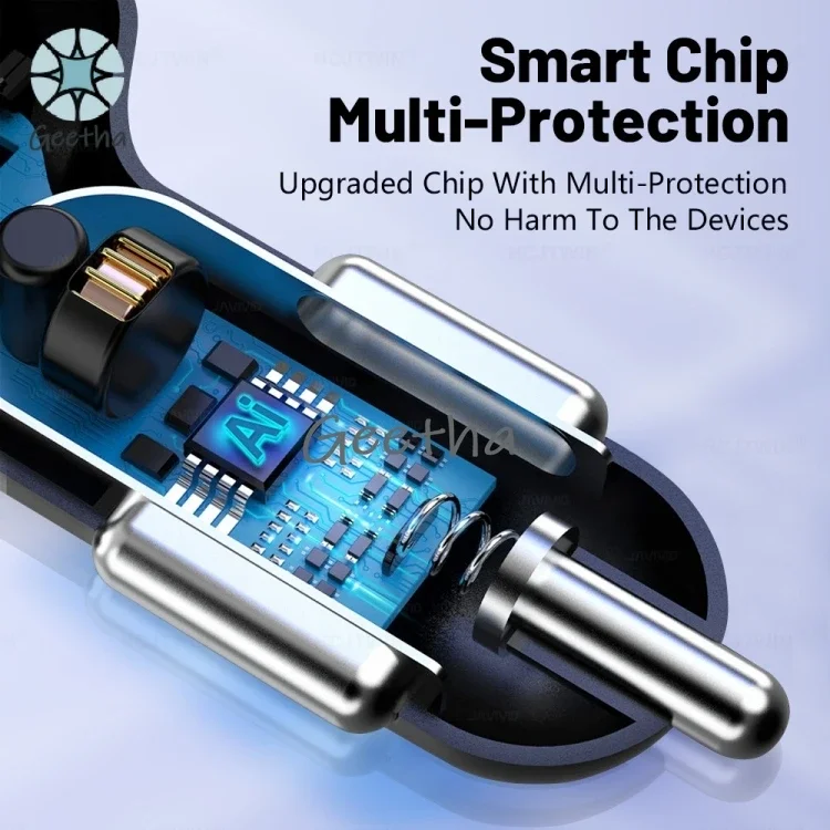 

WGS-G37 Автомобильное зарядное устройство с цифровым дисплеем 5 в 1, сверхбыстрая зарядка и вольтметром