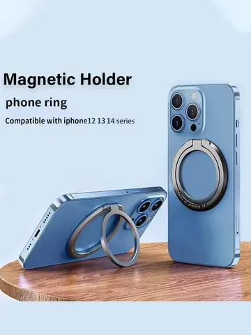 2025New Magnetic Phone Ring Holder for MagSafe Accessories Adjustable Finger Ring Support Bracket For Magnet Case for IPhone