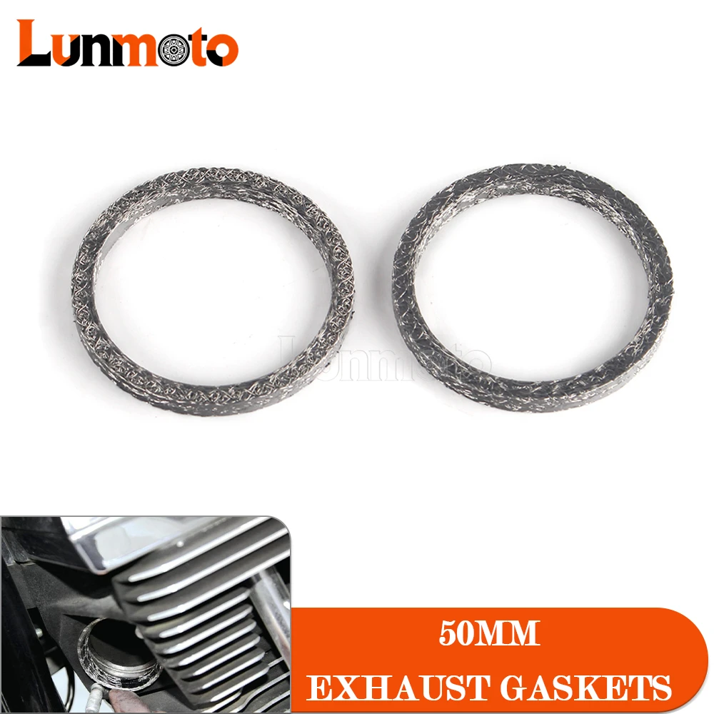 

Motorcycle Exhaust Gaskets Exhaust Pipe Header Gasket For Harley Big Twin Sportster #65324-83A #17048-98 Muffler outlet gasket