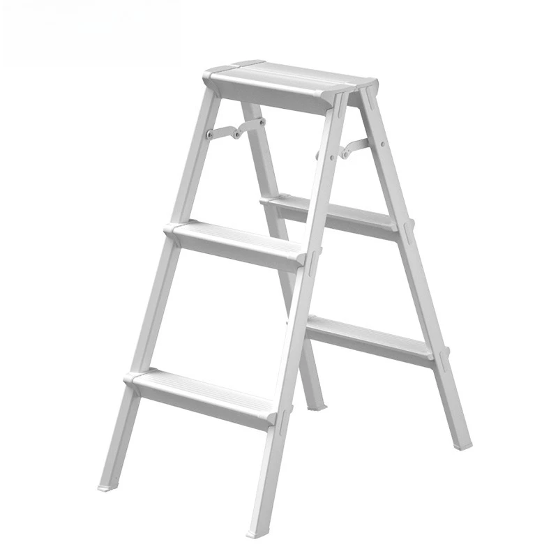 

Household folding herringbone ladder Thickened indoor aluminum alloy stool Portable double-sided