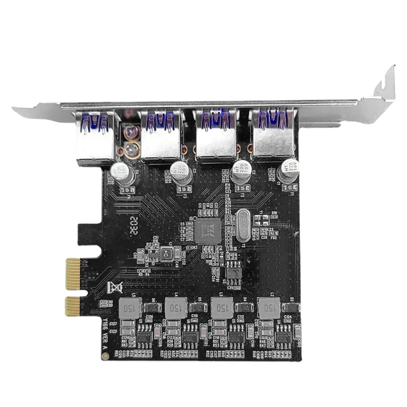 PCI-E To USB3.0 Expansion Card Rear Four Port High-Speed USB3.0 Adapter Card Power Free For Windows Xp/Vista/7/8/10