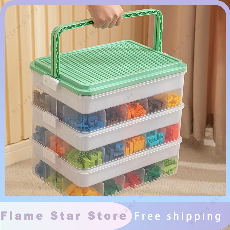 

Children's toy storage box, Lego Storage Box block classification storage box, toy compartment classification Storages Organizer