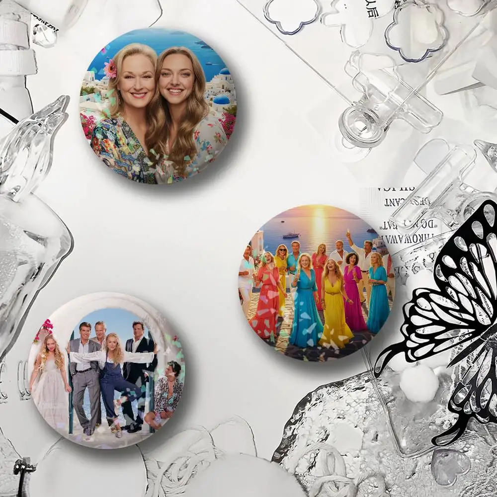 Comedia cinematográfica Mamma Mia! Insignia láser aplicable para mochilas, ropa, sombreros, decoración, accesorios creativos