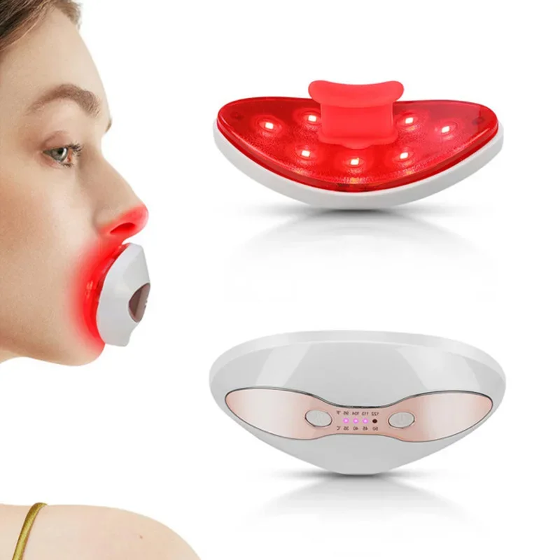 أداة العناية بالشفاه والعين 2 في 1 جهاز سمنة الشفاه العلاج بالضوء الأحمر مع أدوات التجميل المضادة للشيخوخة