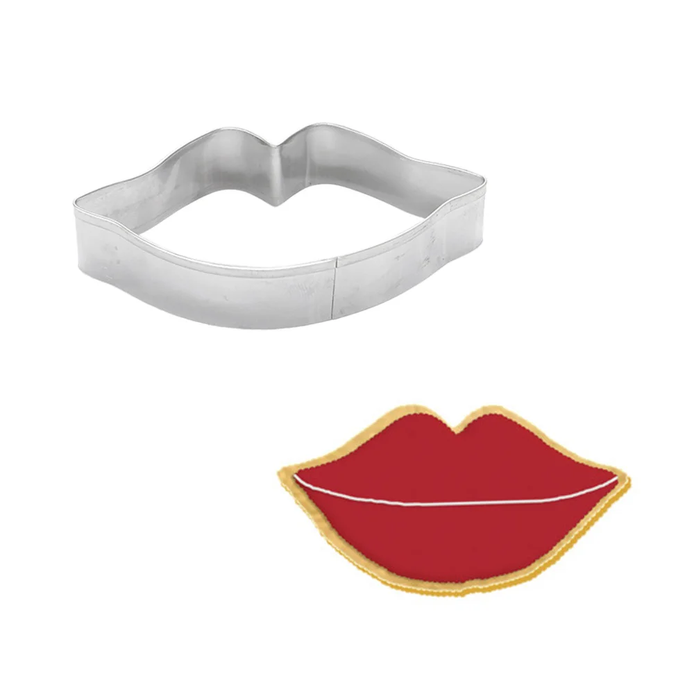 3pcs Set Sexy Lip Designed Wedding Cookie Cutter Mold Stainless Steel Lips Biscuit DIY Valentine\'s Day Chocolate Baking Tool