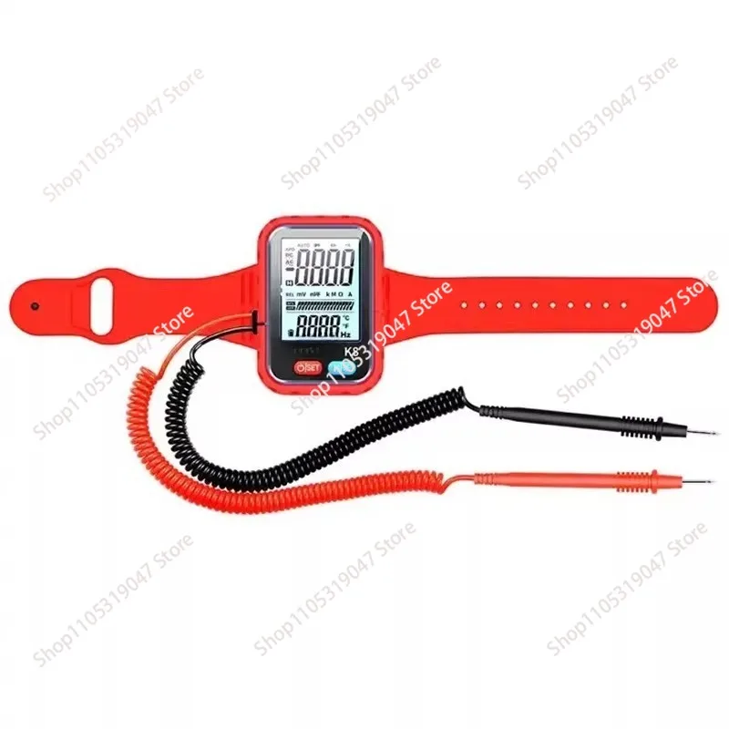 

Цифровой мультиметр на запястье, миниатюрный, носимый, для измерения сопротивления и целостности цепи