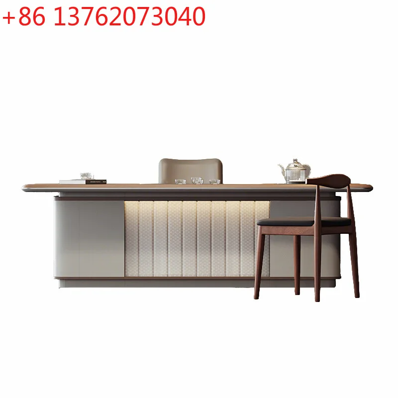 

President's office high-end tea table and chair combination office tea table high-end solid wood