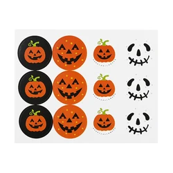 10Sheet 120Pcs Halloween Themed Pumpkin Stickers Party Packaging Bags And Gift Boxes DIY Decorative Stickers Multi-Purpose