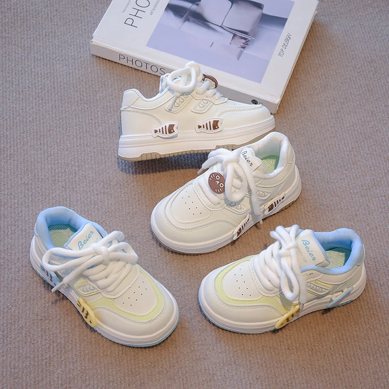 2026 New Children Tennis Shoes Mesh Breathable Cute Girls School Sports Shoes Daily Wear Running Non-slip Kids Causal Sneakers