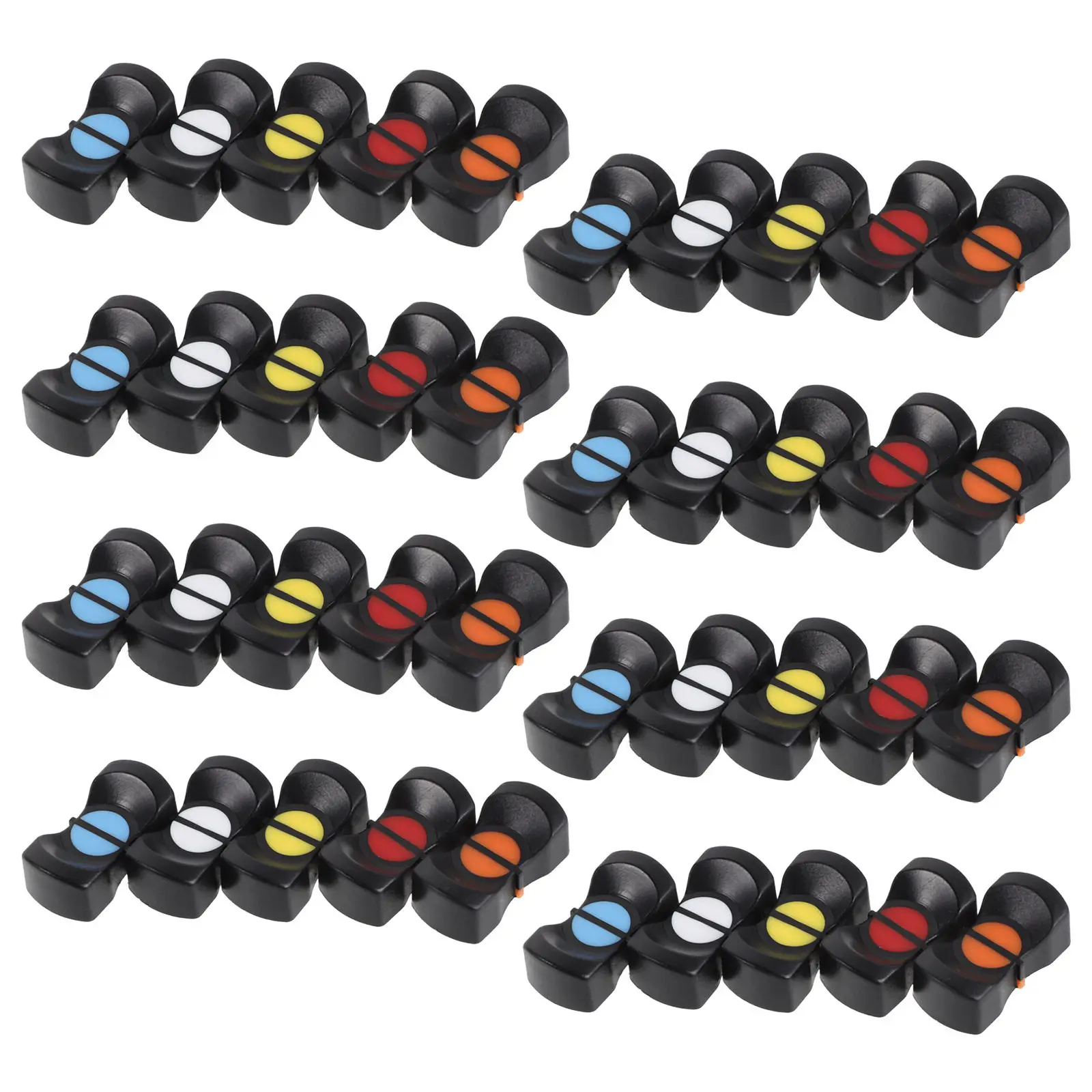 40 pcs Fader Caps Slider Potentiometer Mixer Audio Studio Amplifier Halloween Christmas New Year Audio Mixer Fader Knob Live