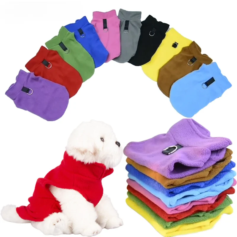 Soft and Comfortable Dog Vest Pet Clothes Shake Fleece Portable Traction Buckle for Warm Dog Clothes for Towing When Going Out