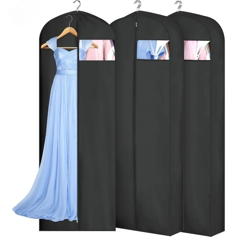 5pcs Long Down Jacket Dust Cover, Reusable Clothing Dust Cover, Suitable for Storing Long Coats, Trench Coats, and Formal Wear