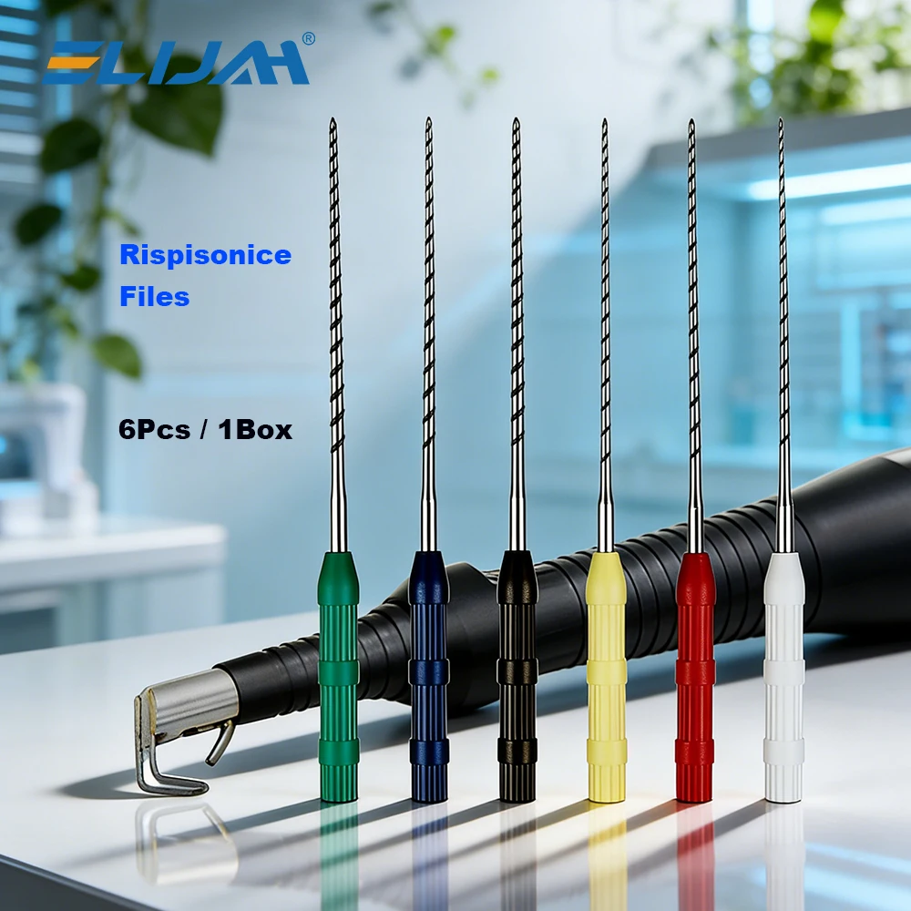 

ELIJAH 6 шт./упак. Ультразвуковые эндодонтические файлы с 8 режущими краями, 2,5 мм, безопасные концы для очистки корневых каналов