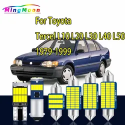 Toyota tercel、map、ドームライト、アクセサリー、l10、l20、l30、l40、l50、1979-1995、1996、1997、1998用のCanbusインテリアLED電球キット