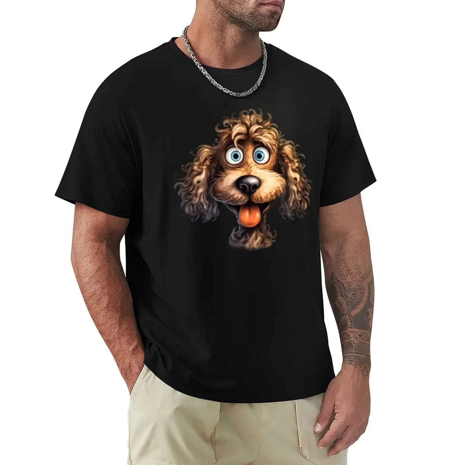 Fun and Funny Dog Mutt T-Shirt rapper graphic tees plus size tops animal prinfor boys blacks t shirt men