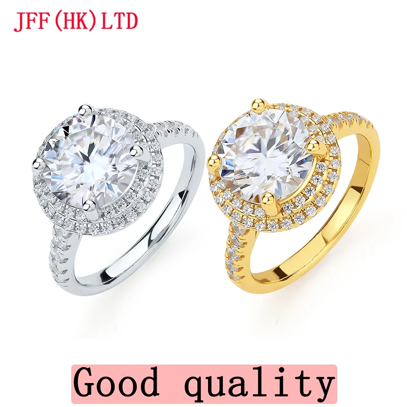 925 Silver 9K Gold 14K Gold 2 Carat 3Carat 5Carat 1Carat Moissanite Diamond Wedding Bands Engagement Gift