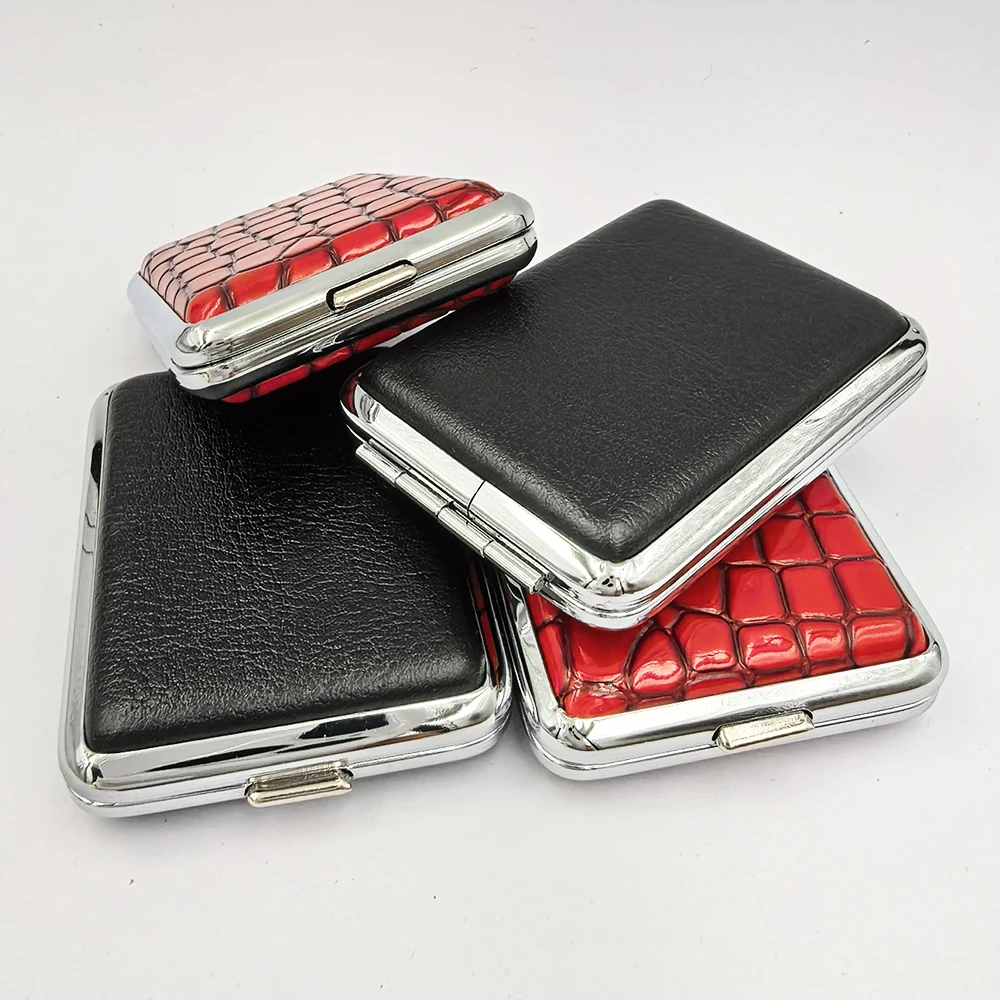 حافظة صندوق مطابقة معدنية مع مكان لاصق، قابلة لإعادة الاستخدام، زر واحد للتخييم في الهواء الطلق، حقيبة تخزين محمولة لعصا الثقاب #2