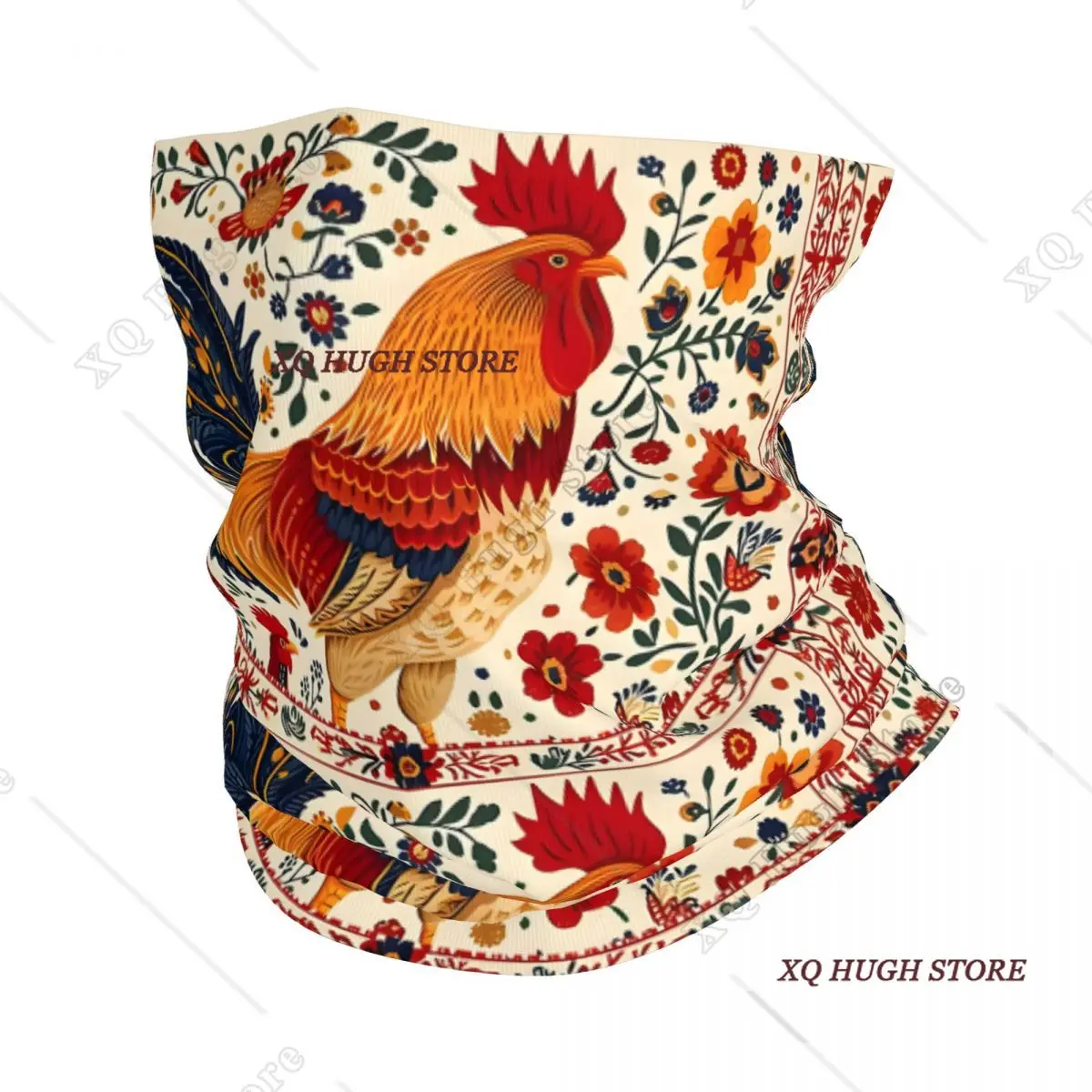 

Народный петух и курица, тонкая бандана, гетры, шарф, повязка на голову, чехол на шею