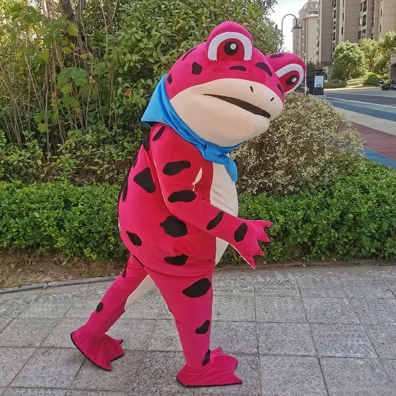 Simbok Lustiges Frosch-Puppenkostüm, Propaganda-Maskottchen, Cartoon-Anime-Kleidung für Halloween-Osterpartys für Erwachsene