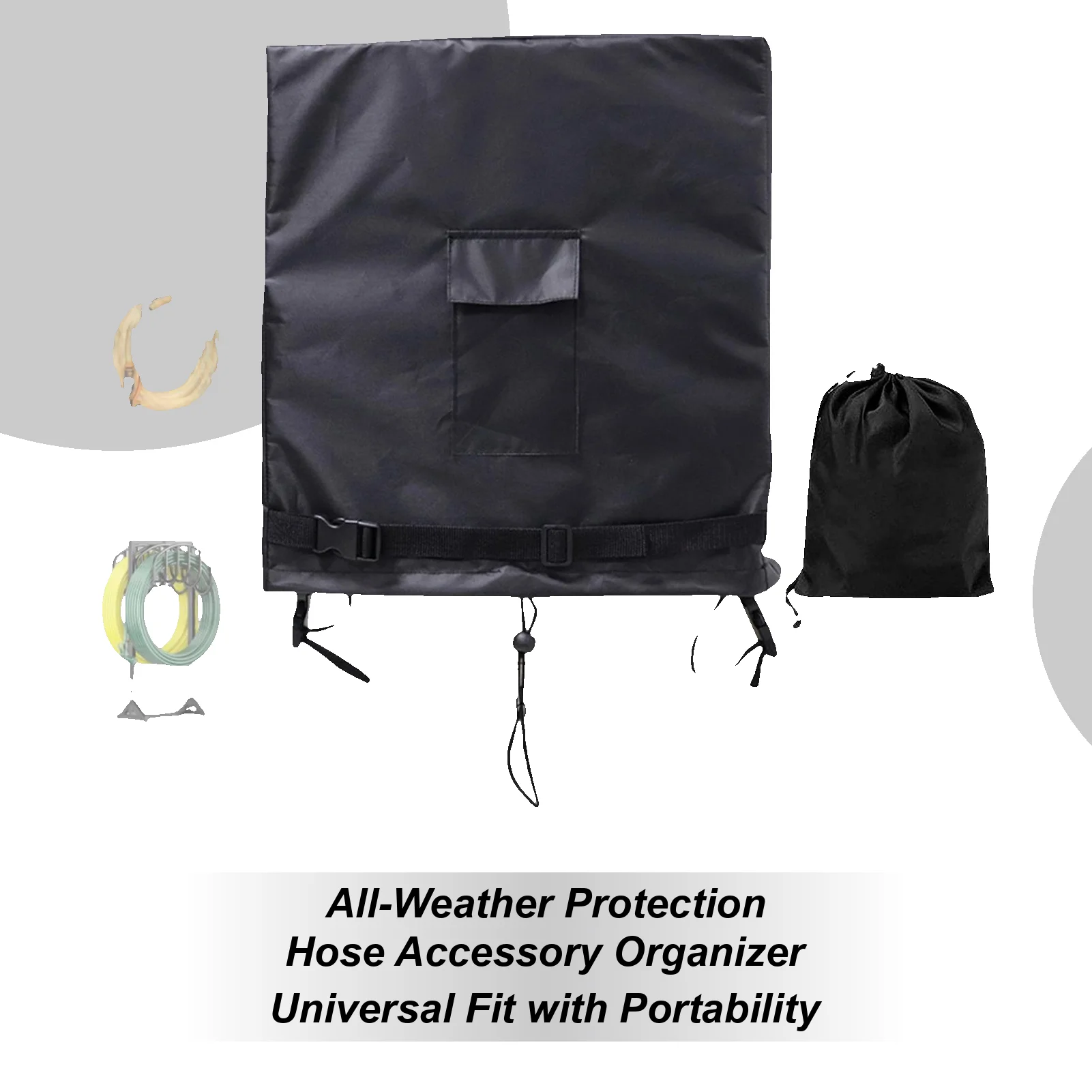 

Крышка катушки для шланга, пылезащитная сумка из ткани Оксфорд, защитный чехол для садового шланга для заднего двора, фермерского дома, лужайки, патио, балкона, забора