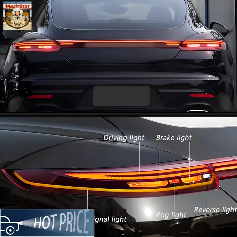 

Для Porsche Panamera 970 2010-2016: Комплект задних фонарей с динамическим эффектом запуска, светодиодные сквозные задние фонари, аксессуары для тюнинга