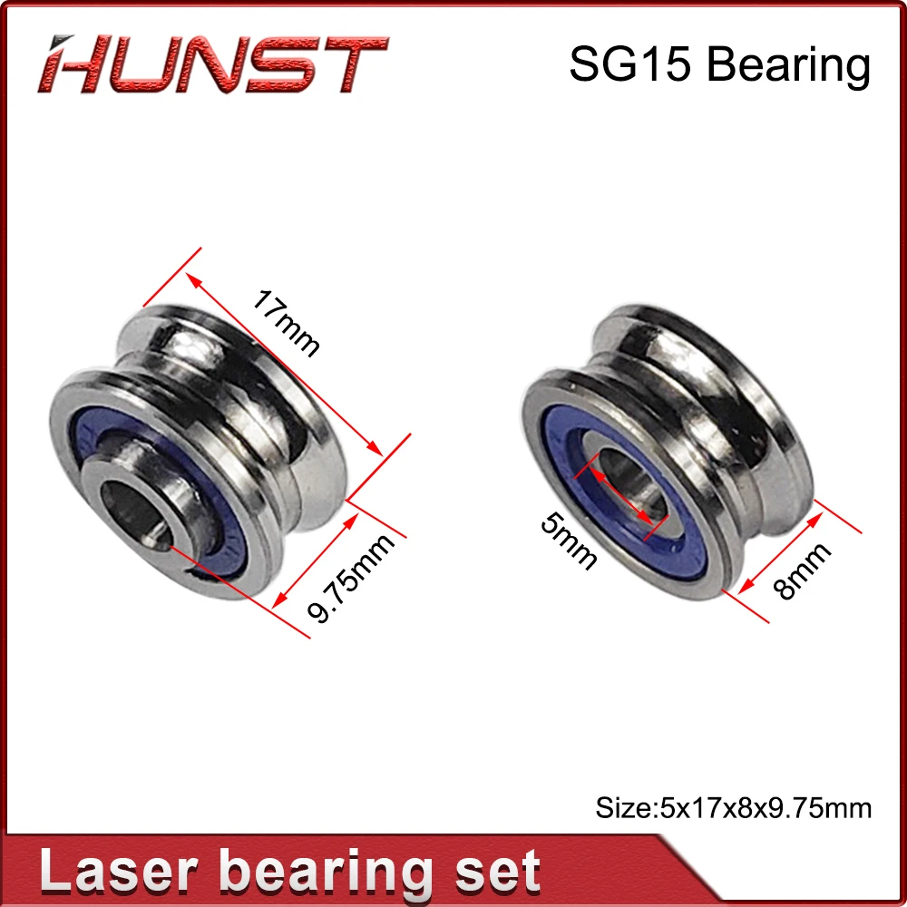 Imagem -03 - Hunst U-deep Groove Ball Bearings Sg15 Parafusos de Fixação Livre Fileira Dupla Polia Miniatura Transmissão Roda Excêntrica