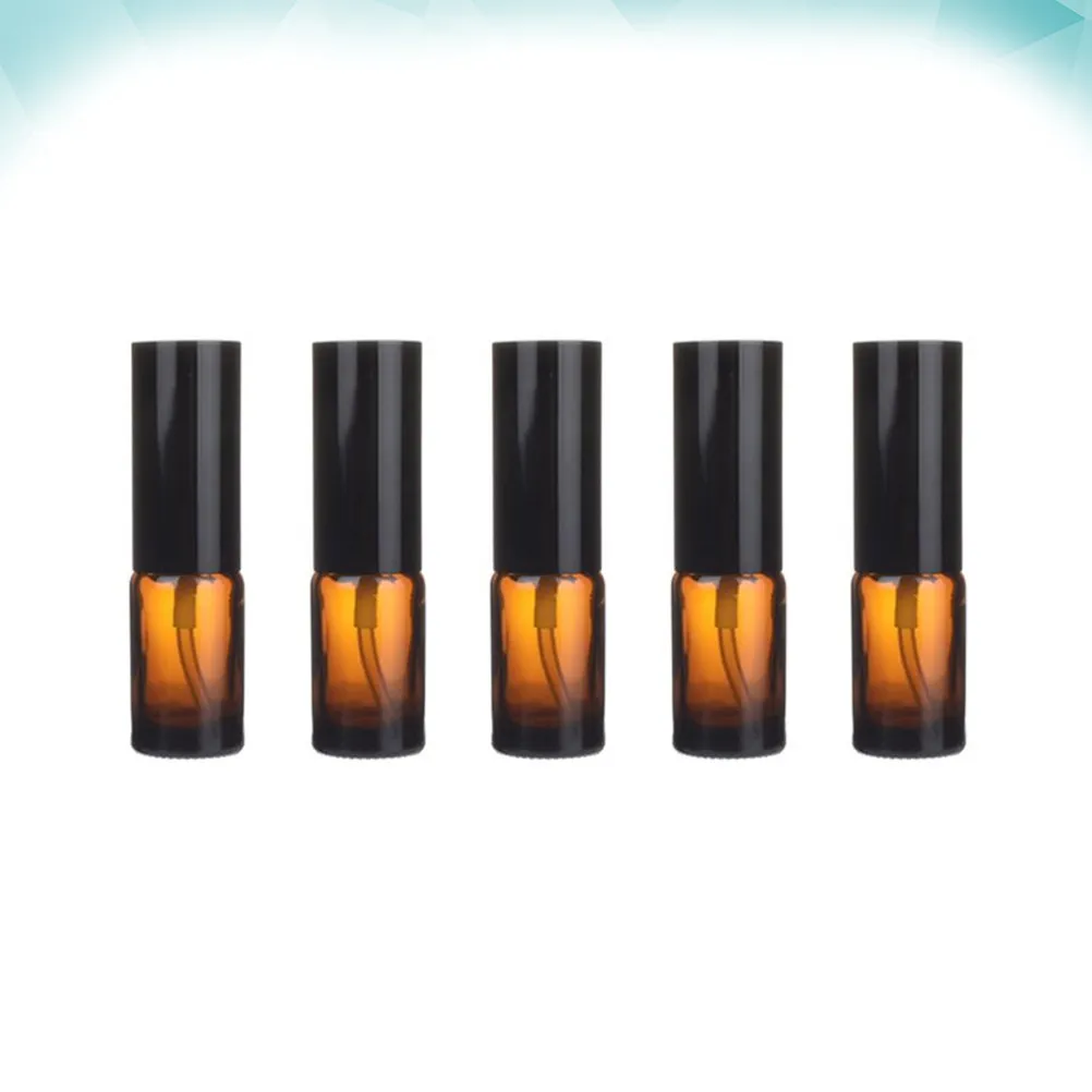 

5 шт. портативных флаконов-диспенсеров для эфирных масел, 10 мл, стеклянные многоразовые контейнеры для розлива жидкостей, для шампуня и кондиционера