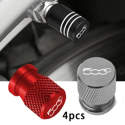 Car Wheel Tire Valve Caps Tyre Stem Covers Airdust Waterproof  For FIAT 500 500C 2007-2013 For PANDA 2003-2012