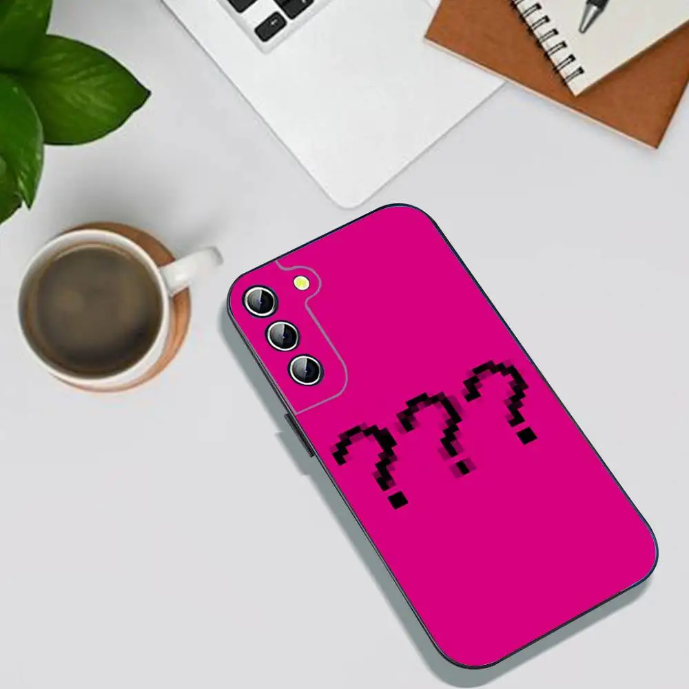 علامة استفهام غامضة هي حافظة هاتف فريدة ولطيفة لهاتف سامسونج جالاكسي A52 A12 A51 S21 Edge S22 ULTRA S23 S24 S20LITE Plus Ult