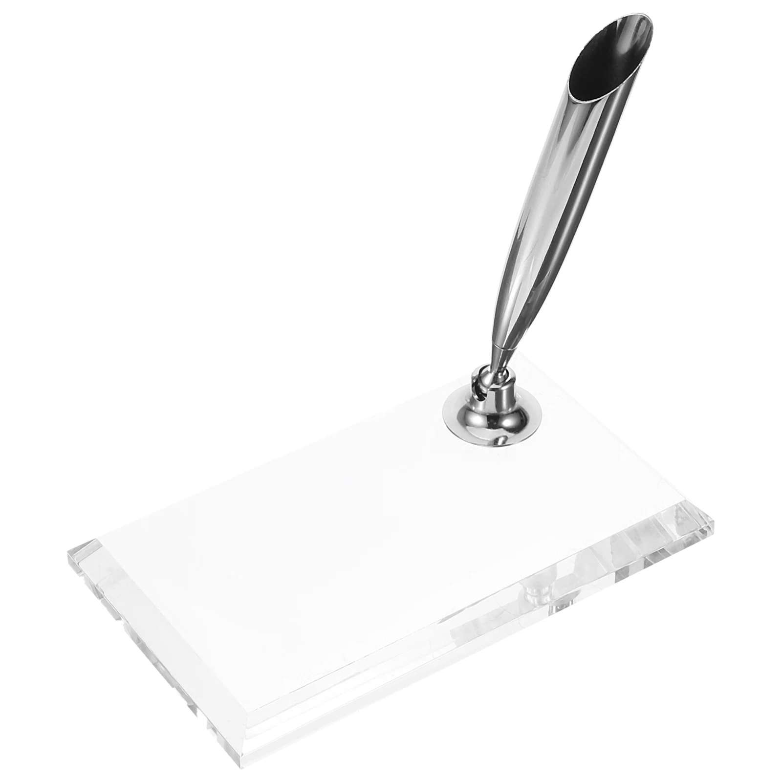 

Dipped Pen Holder Single Quill Stand Desk Display Vintage Acrylic Material Stable Base Practical Useful Office Study