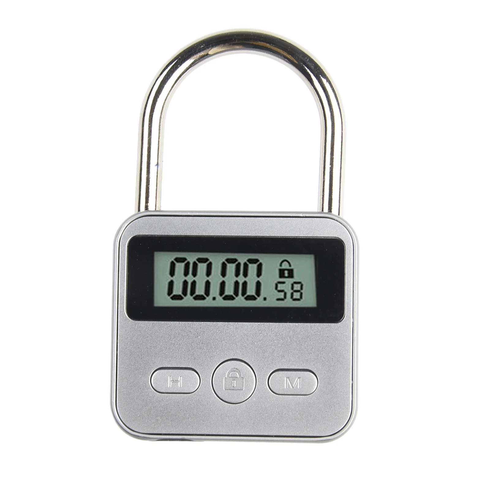 Timing Padlock Metal Timer Lock Heavy Duty Home Security LCD Display Multi Function USB Rechargeable Wer-resistance