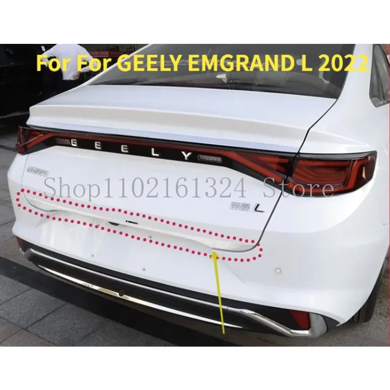 Fit For For GEELY EMGRAND L 2022 ailgate Rear Door Bottom Cover Molding Trim Stainless Steel back door trim car Accessories