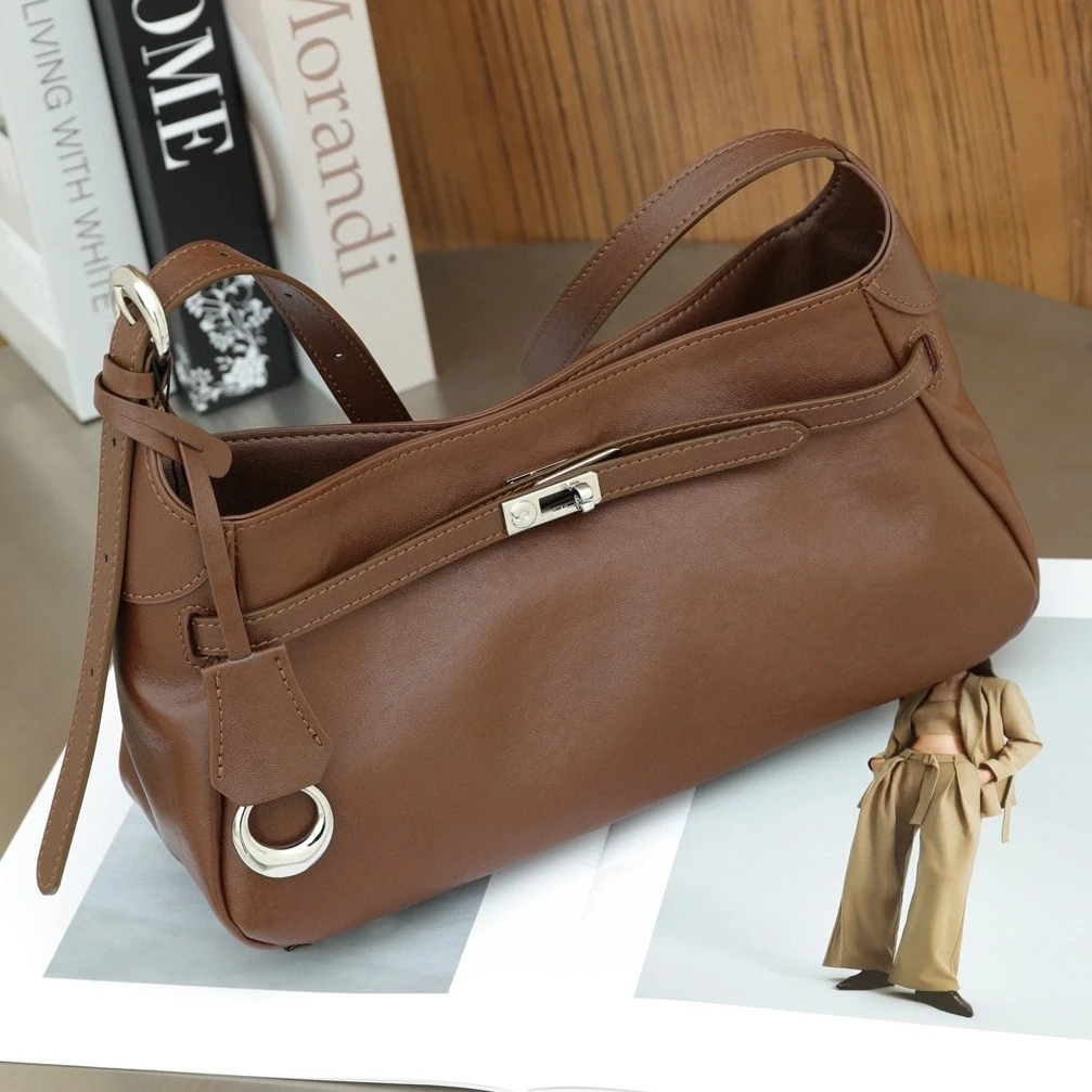 YANATARI Genuine leather woman bag shoulder bag Handbags ladies crossbody bags luxury designer minimalism bag Cattle leather