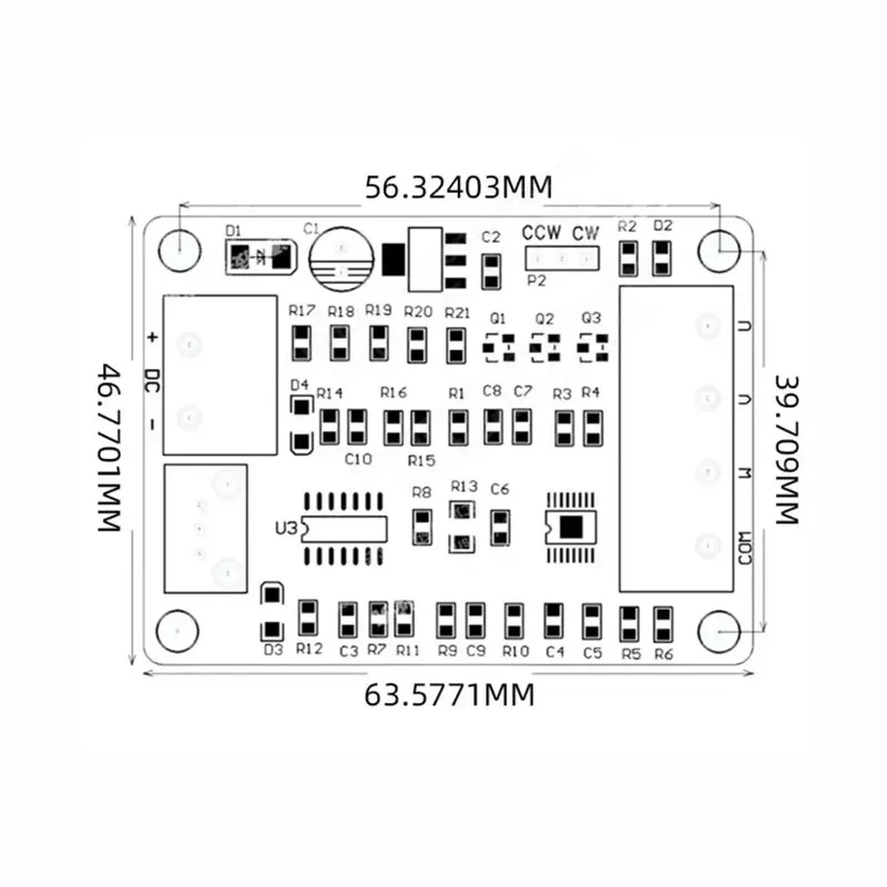 5V 12V Brushless DC Motor Driver Controller Board with Reverse Voltage Over Current Protection for Hard Drive Motor 3/4 Wire