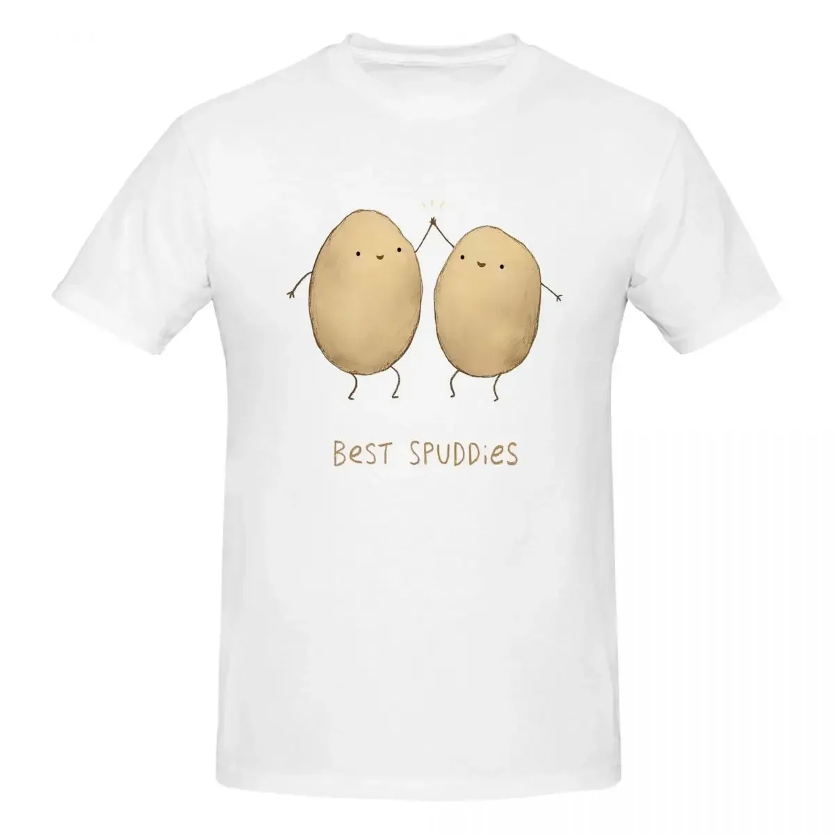 

Best Spuddies футболка из 100% хлопка, мужские модные футболки, мужские футболки с круглым вырезом и коротким рукавом, S-6XL