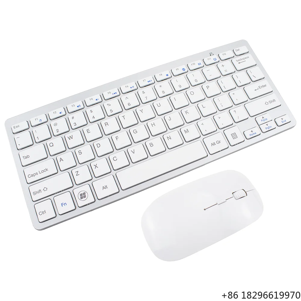 Rechargeable Wireless Keyboard Mouse Combo Custom Logo Fit 10.1 Inch Tablet Multi System Use