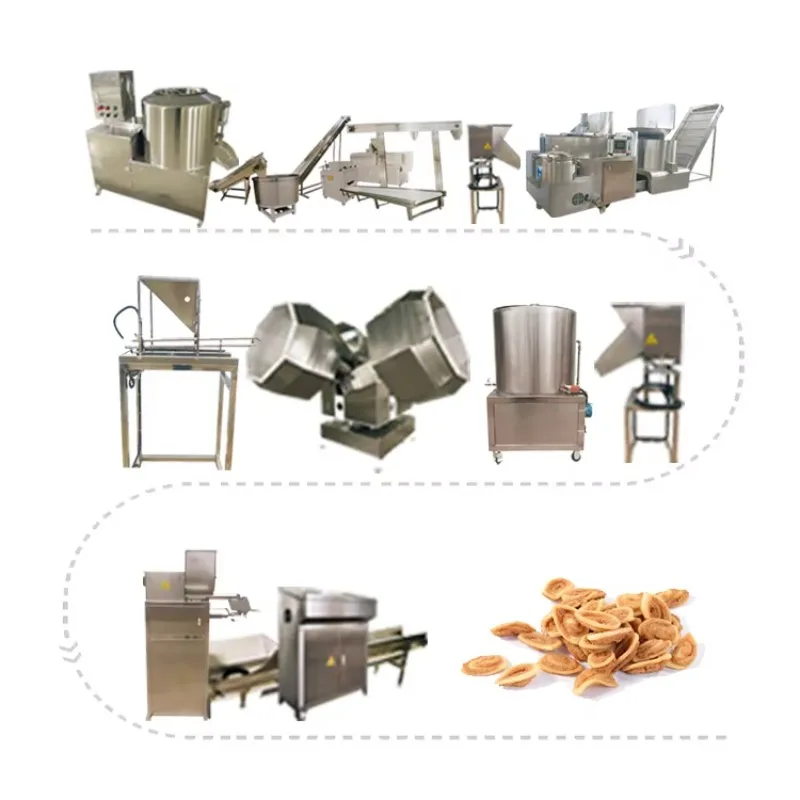 Customize Automatic Puffed Food Frying Production Line Fried Snack Food Processing Machinery