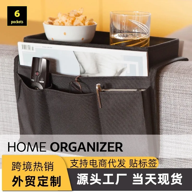 Organizer Remote Control Holder Bag On TV Sofa Corrimao Braco Resto 6 Pockets Handrail Couch Armrest Arm Rest Storage Bags